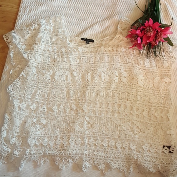 Lane Bryant Tops - Crocheted Sheer Top  by Lane Bryant 18/20